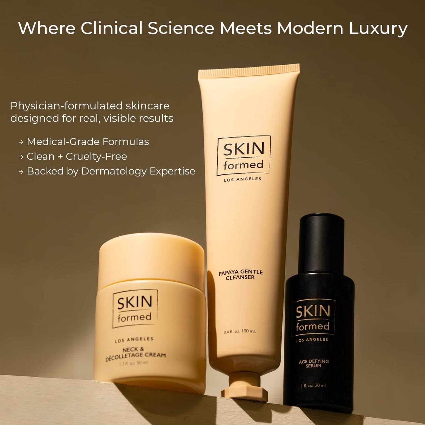 SKINformed Firming Neck & Décolletage Cream - Lifting & Tightening Neck Cream with Peptides, Hyaluronic Acid, Squalane & Honey Locust Extract to Support Smooth Crepey Skin & Improve Elasticity