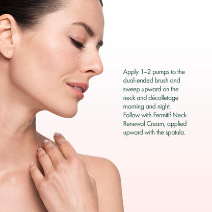 RéVive Neck Firming and Tightening Serum - Fermitif Neck Serum to Restore Skin's Elasticity, Smooth Fine Lines & Boost Collagen - Includes Dual Ended Applicator Brush (1.7 oz)